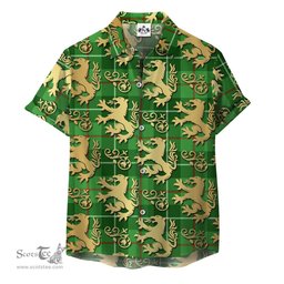 ScotsTee Shop Scottish Clephan Clan Tartan Lion Rampant Hawaiian Shirt