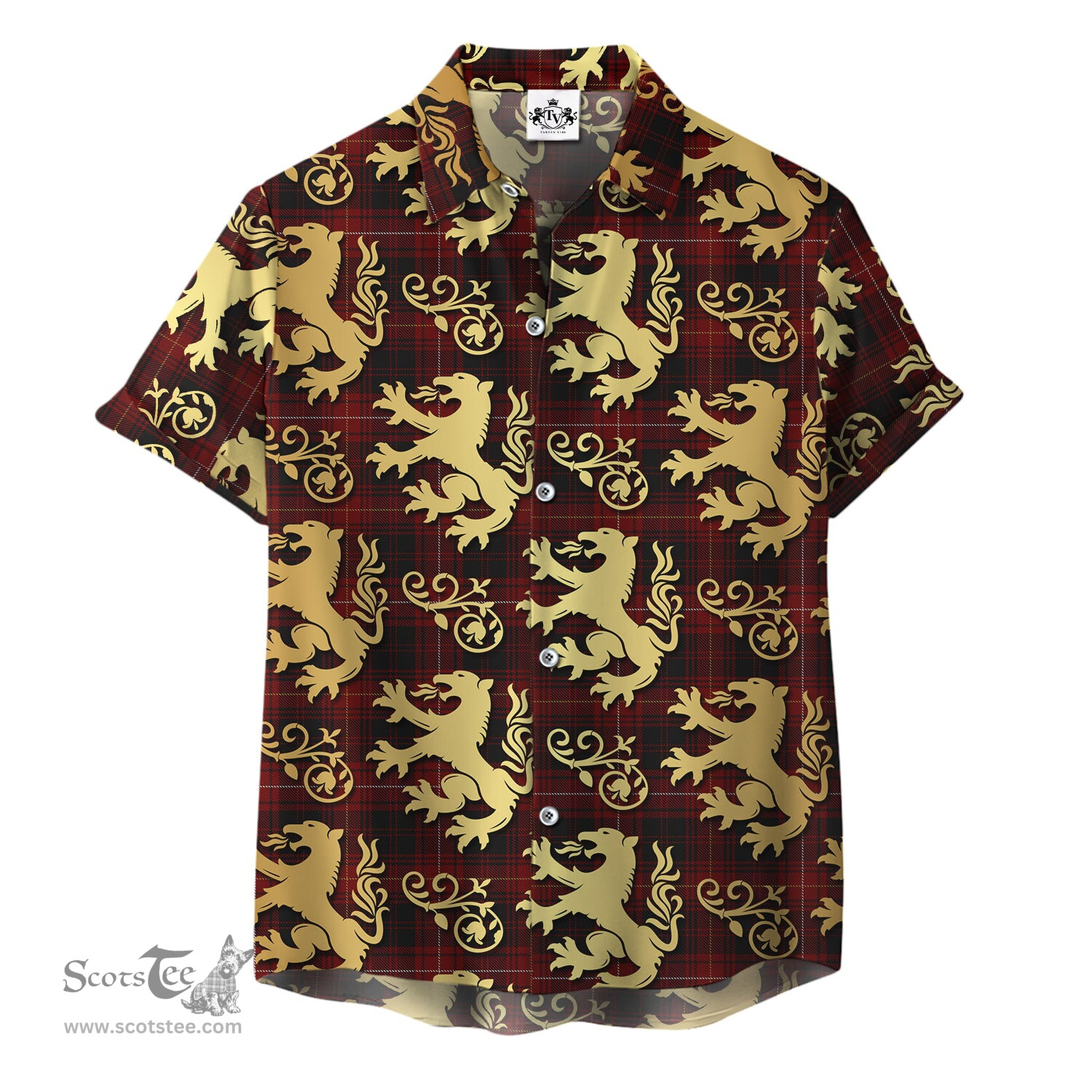 ScotsTee Shop Scottish Killin Clan Tartan Lion Rampant Hawaiian Shirt