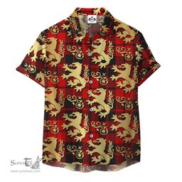 ScotsTee Shop Scottish Hogg Clan Tartan Lion Rampant Hawaiian Shirt