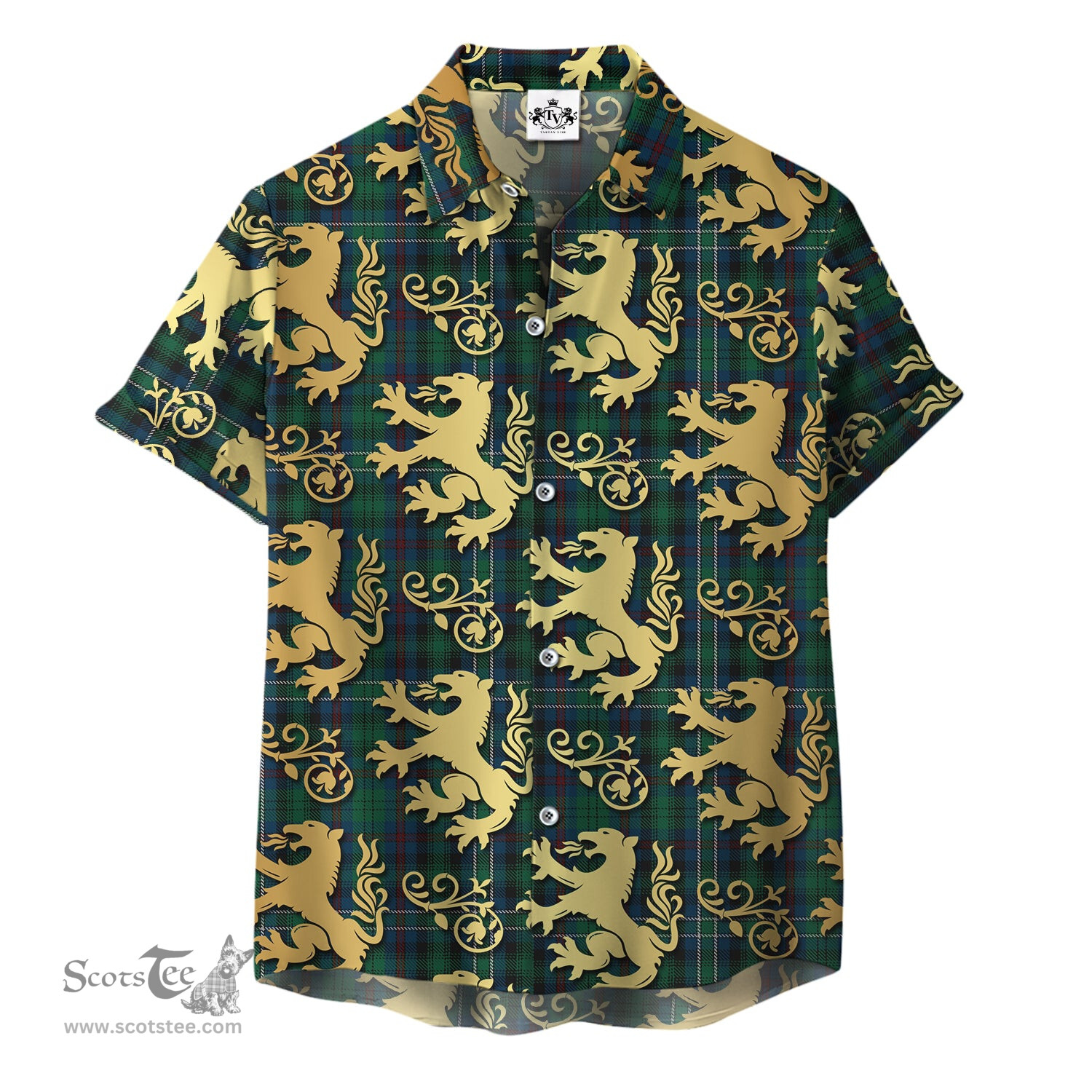 ScotsTee Shop Scottish Killen Clan Tartan Lion Rampant Hawaiian Shirt