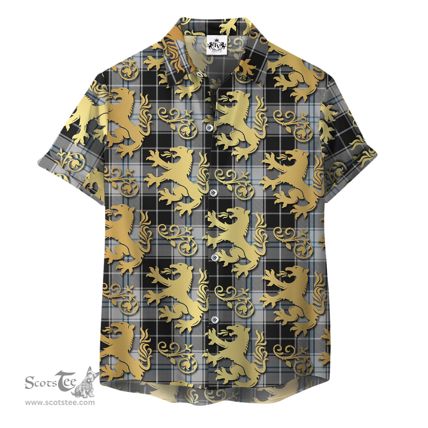 ScotsTee Shop Scottish Forbes Dress Originaux Clan Tartan Lion Rampant Hawaiian Shirt