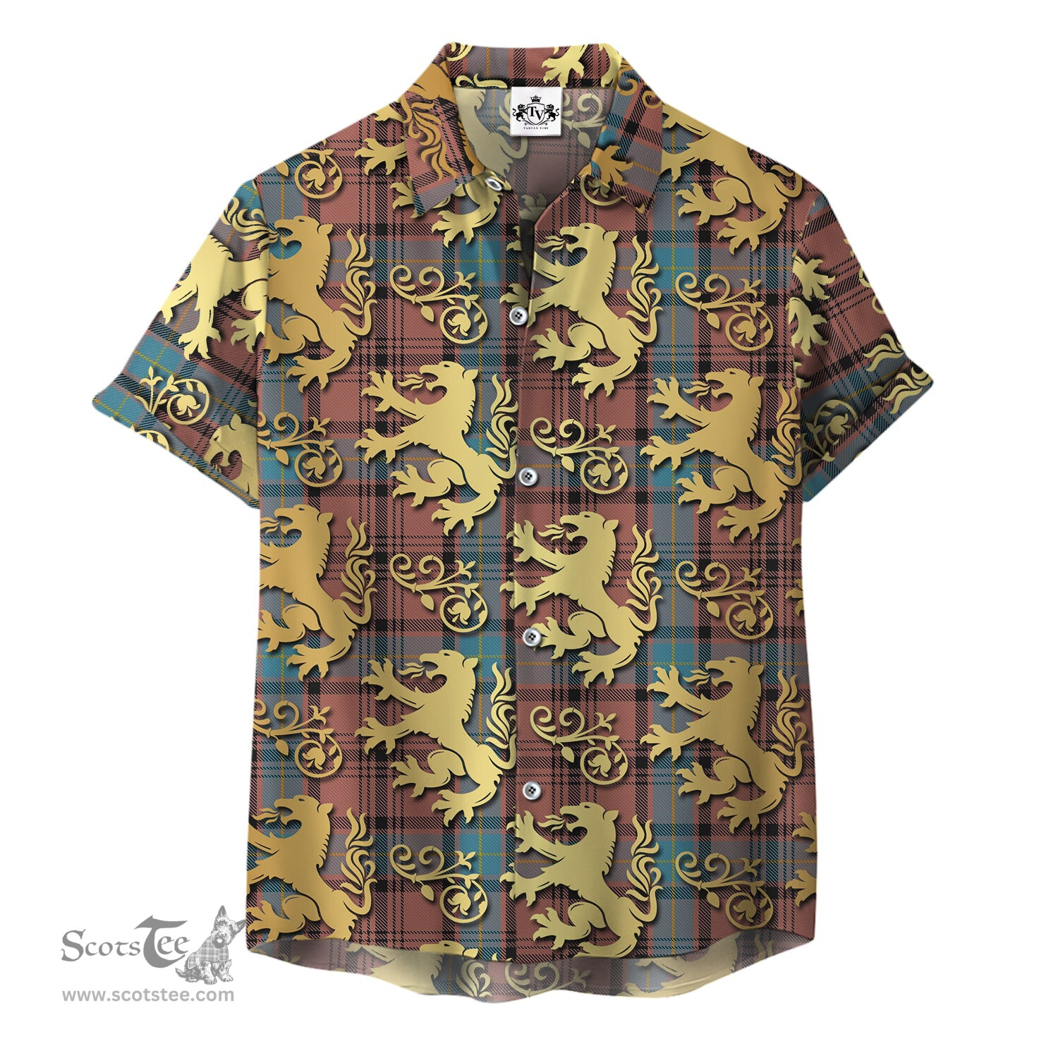 ScotsTee Shop Scottish Hannay Dress Clan Tartan Lion Rampant Hawaiian Shirt