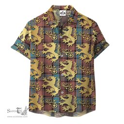 ScotsTee Shop Scottish Hannay Dress Clan Tartan Lion Rampant Hawaiian Shirt