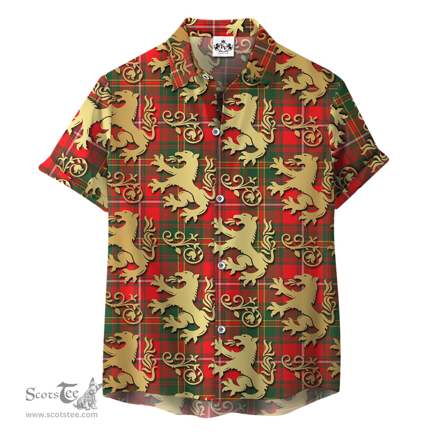 ScotsTee Shop Scottish Hay Modern Clan Tartan Lion Rampant Hawaiian Shirt