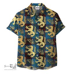 ScotsTee Shop Scottish Home Clans Originaux Clan Tartan Lion Rampant Hawaiian Shirt