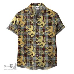 ScotsTee Shop Scottish Fraser Dress Clan Tartan Lion Rampant Hawaiian Shirt