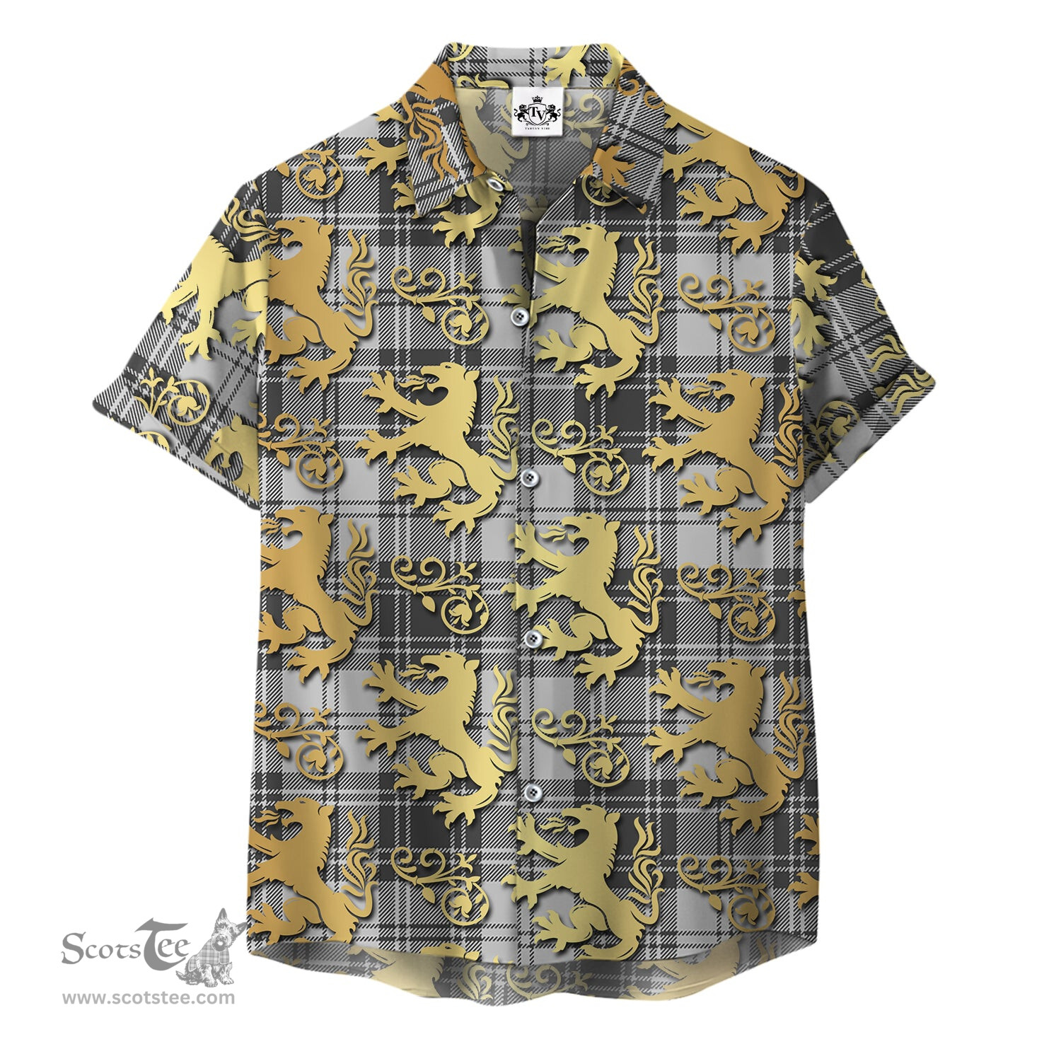 ScotsTee Shop Scottish Glen Clan Tartan Lion Rampant Hawaiian Shirt