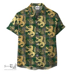 ScotsTee Shop Scottish Ledford Clan Tartan Lion Rampant Hawaiian Shirt