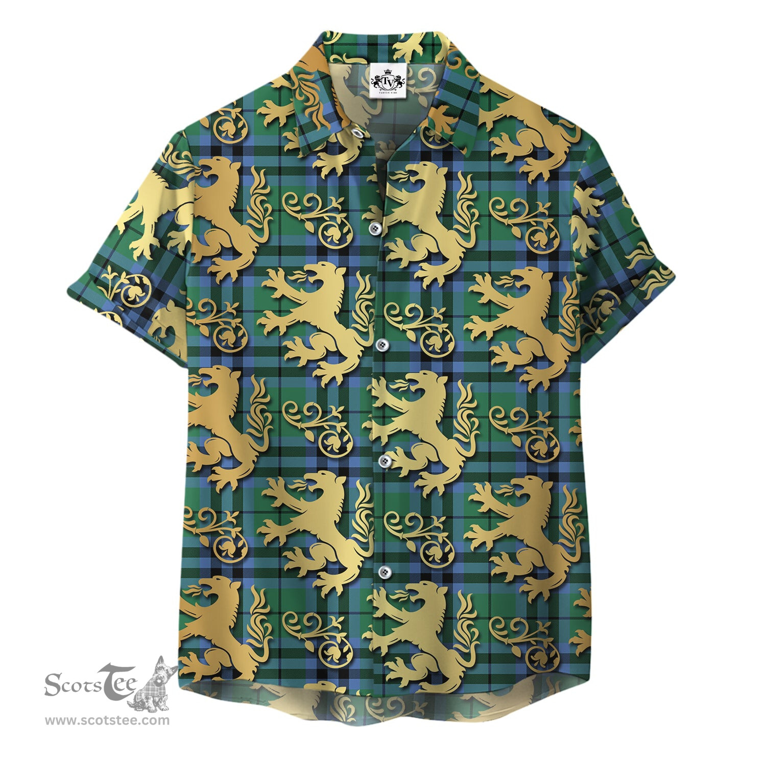 ScotsTee Shop Scottish Keith Ancient Clan Tartan Lion Rampant Hawaiian Shirt