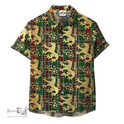 ScotsTee Shop Scottish Gayre Bodyguard 02 Clan Tartan Lion Rampant Hawaiian Shirt