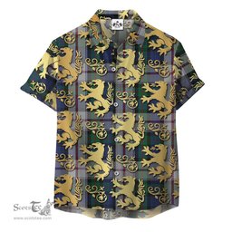 ScotsTee Shop Scottish Lauder Dress Clan Tartan Lion Rampant Hawaiian Shirt