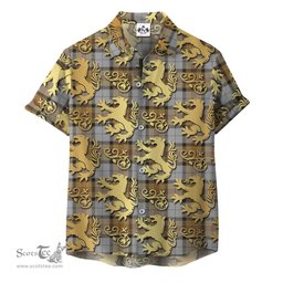 ScotsTee Shop Scottish MacKellar Dress 02 Clan Tartan Lion Rampant Hawaiian Shirt