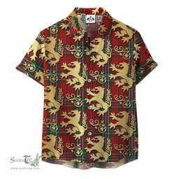 ScotsTee Shop Scottish MacLean 03 Clan Tartan Lion Rampant Hawaiian Shirt