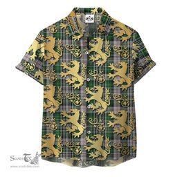 ScotsTee Shop Scottish MacKenzie Hastie Clan Tartan Lion Rampant Hawaiian Shirt
