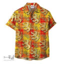ScotsTee Shop Scottish MacMillan 01 Clan Tartan Lion Rampant Hawaiian Shirt