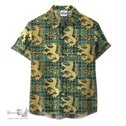 ScotsTee Shop Scottish MacDonald Lord of the Isles Hunting 01 Clan Tartan Lion Rampant Hawaiian Shirt
