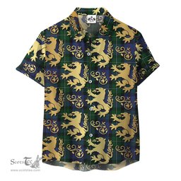 ScotsTee Shop Scottish MacPhail Hunting Clan Tartan Lion Rampant Hawaiian Shirt
