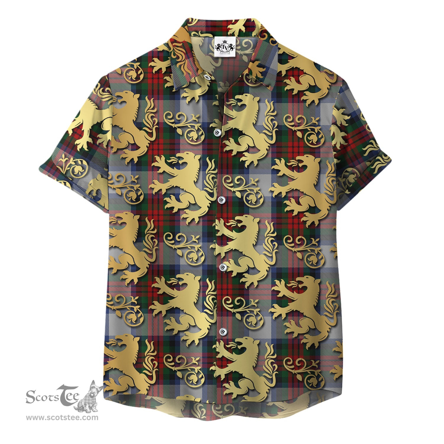 ScotsTee Shop Scottish MacDuff Dress 05 Clan Tartan Lion Rampant Hawaiian Shirt