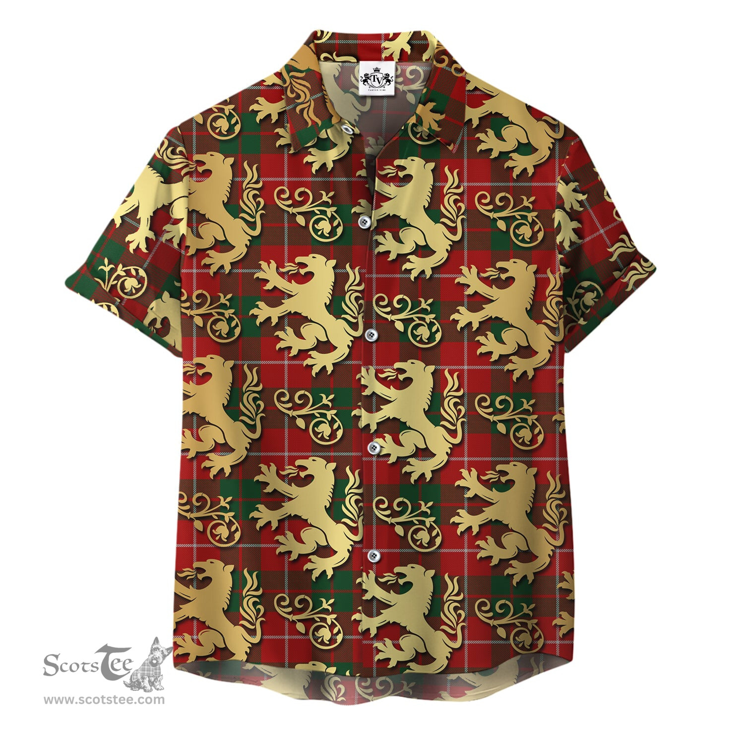 ScotsTee Shop Scottish MacKinnon 06 Clan Tartan Lion Rampant Hawaiian Shirt
