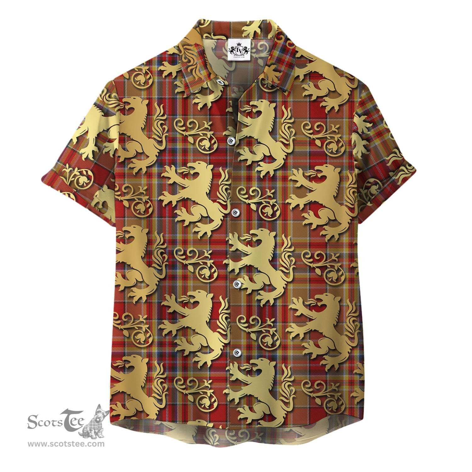 ScotsTee Shop Scottish MacGlashan 01 Clan Tartan Lion Rampant Hawaiian Shirt