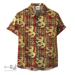 ScotsTee Shop Scottish MacGlashan 01 Clan Tartan Lion Rampant Hawaiian Shirt