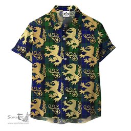 ScotsTee Shop Scottish MacKay Logan Clan Tartan Lion Rampant Hawaiian Shirt