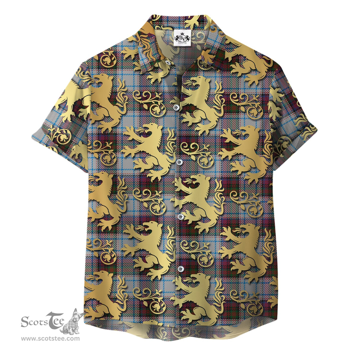 ScotsTee Shop Scottish MacDonald Dress 02 Clan Tartan Lion Rampant Hawaiian Shirt