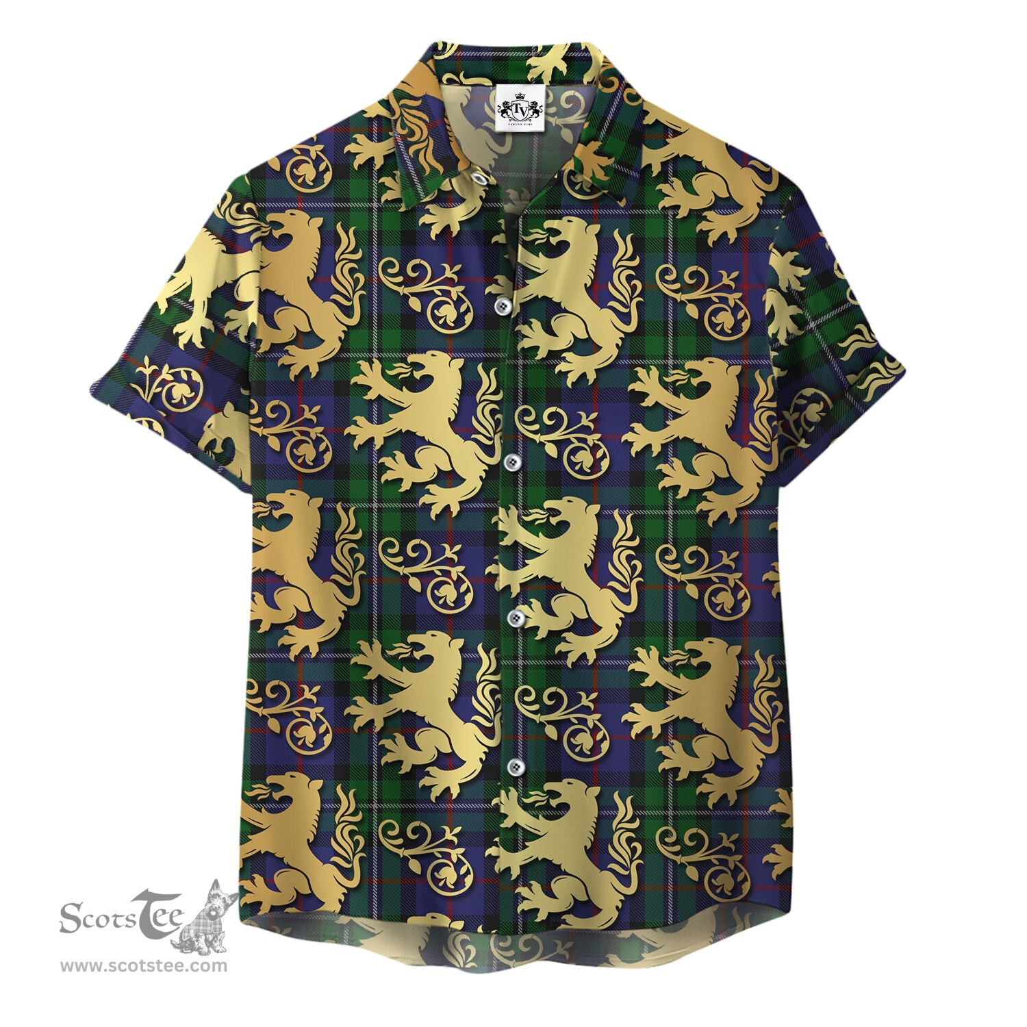 ScotsTee Shop Scottish MacPhail Hunting 02 Clan Tartan Lion Rampant Hawaiian Shirt