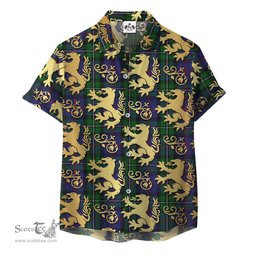 ScotsTee Shop Scottish MacPhail Hunting 02 Clan Tartan Lion Rampant Hawaiian Shirt