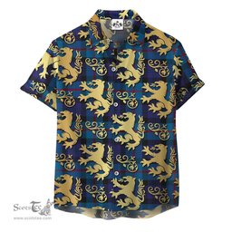 ScotsTee Shop Scottish MacCorquodale 2 Clan Tartan Lion Rampant Hawaiian Shirt
