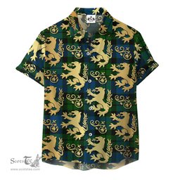 ScotsTee Shop Scottish MacKie Clan Tartan Lion Rampant Hawaiian Shirt