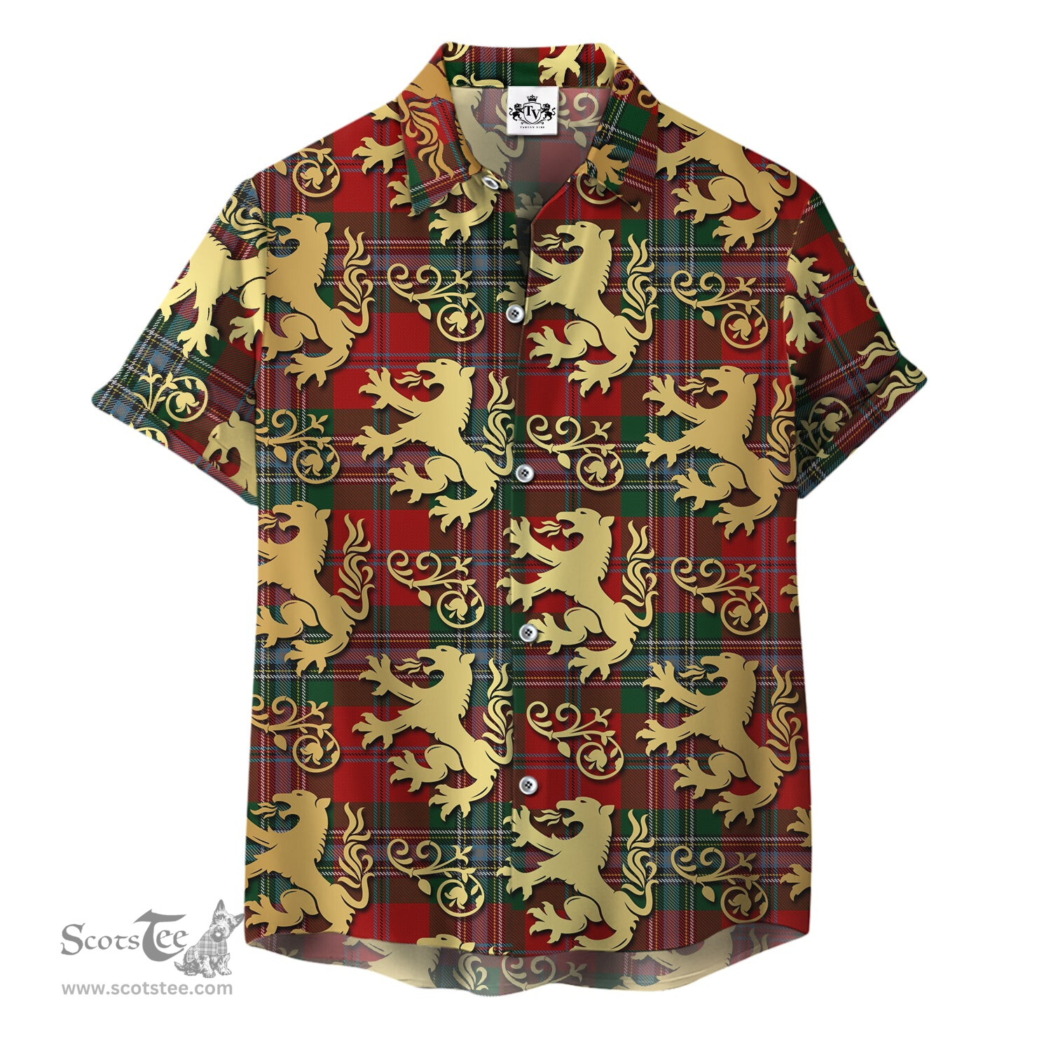 ScotsTee Shop Scottish MacLean 02 Clan Tartan Lion Rampant Hawaiian Shirt