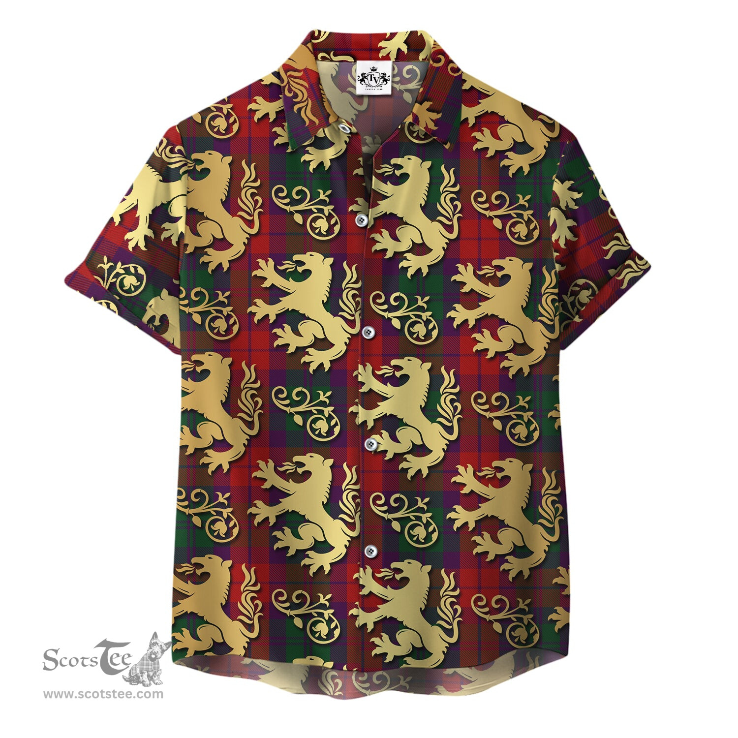 ScotsTee Shop Scottish MacNab 02 Clan Tartan Lion Rampant Hawaiian Shirt