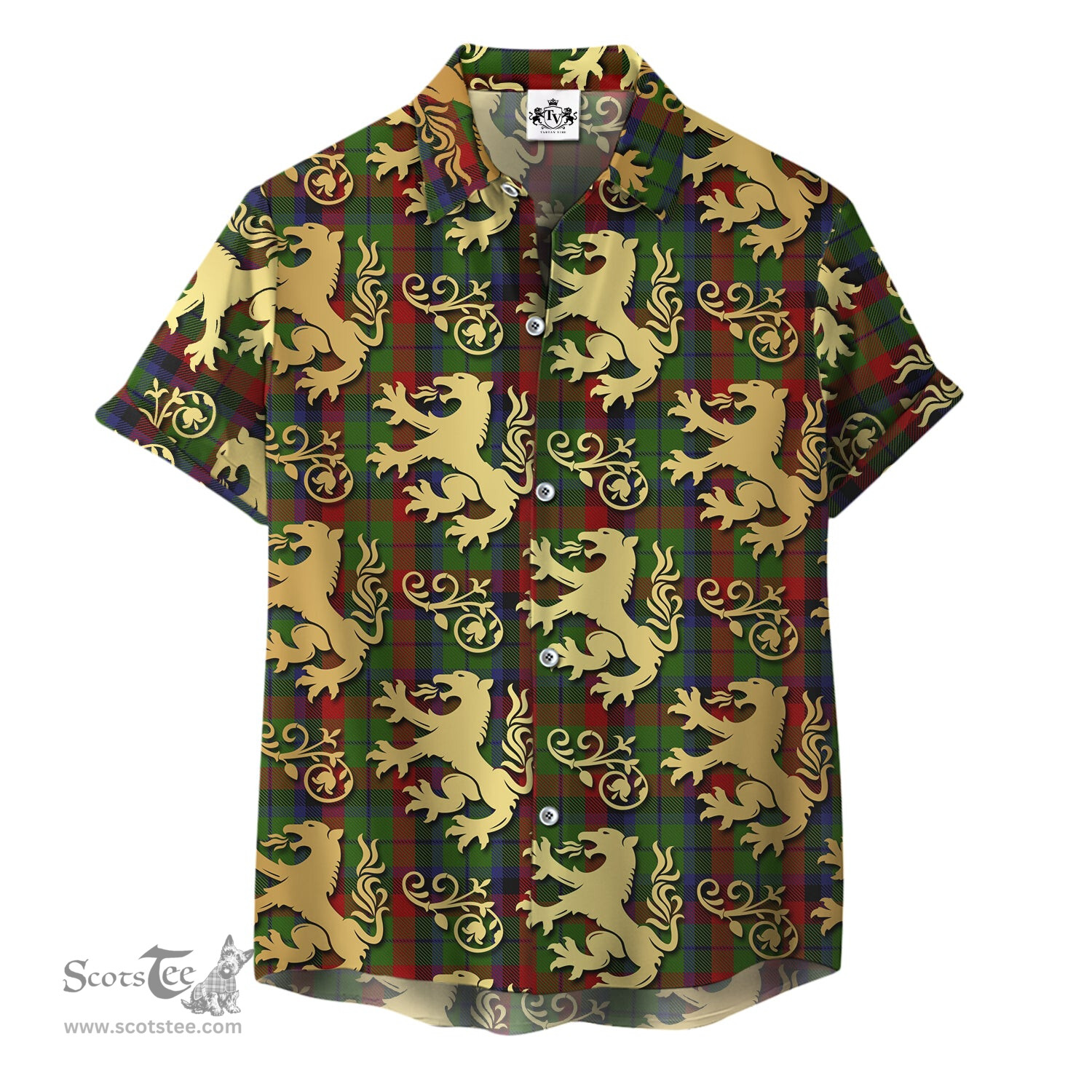 ScotsTee Shop Scottish MacNett Clan Tartan Lion Rampant Hawaiian Shirt