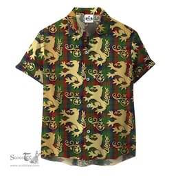 ScotsTee Shop Scottish MacNett Clan Tartan Lion Rampant Hawaiian Shirt