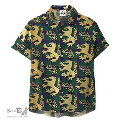 ScotsTee Shop Scottish Lowry Clan Tartan Lion Rampant Hawaiian Shirt