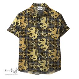ScotsTee Shop Scottish Macissac Clan Tartan Lion Rampant Hawaiian Shirt