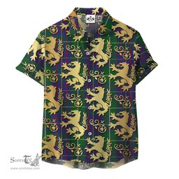 ScotsTee Shop Scottish MacIntyre Inglis Clan Tartan Lion Rampant Hawaiian Shirt