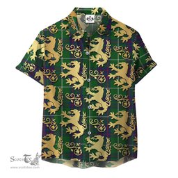 ScotsTee Shop Scottish MacIntyre Hunting Clan Tartan Lion Rampant Hawaiian Shirt