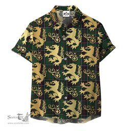 ScotsTee Shop Scottish Sinclair Hunting 01 Clan Tartan Lion Rampant Hawaiian Shirt