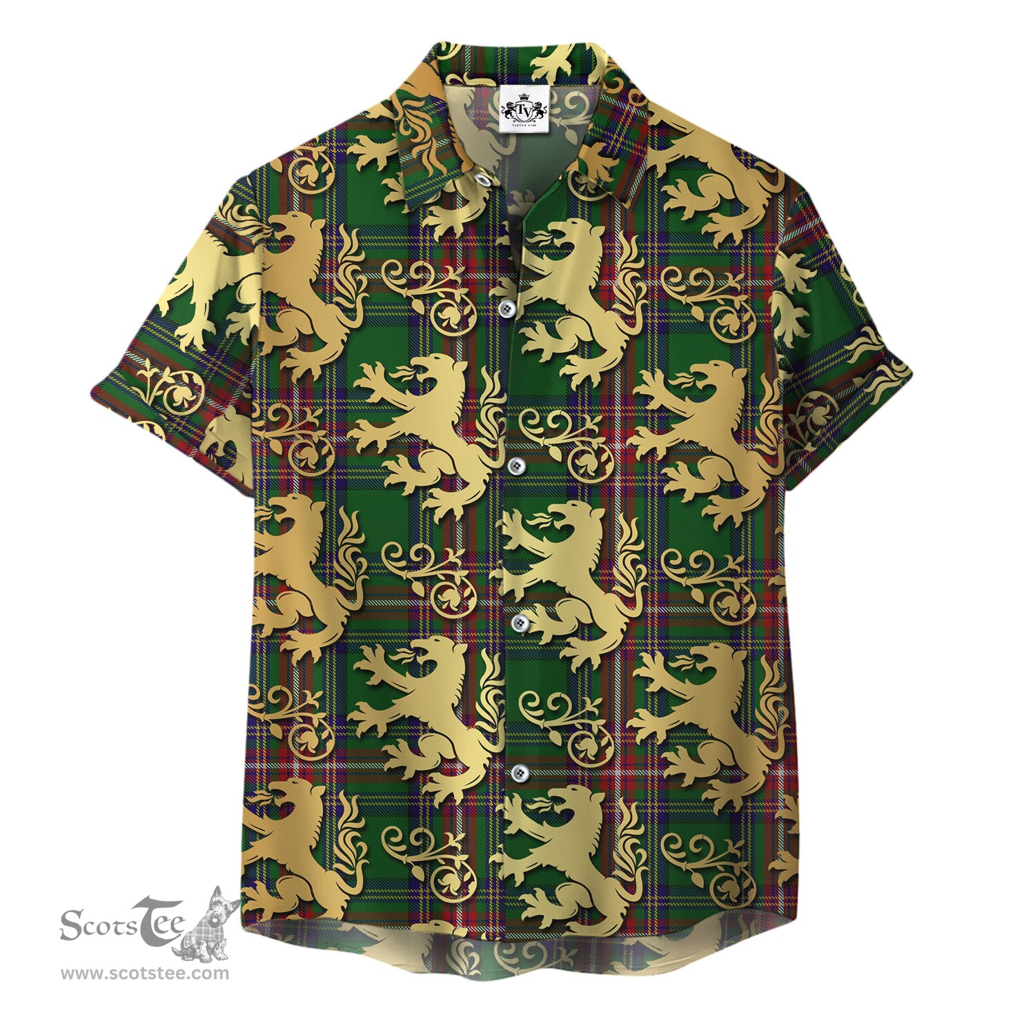 ScotsTee Shop Scottish Seller Clan Tartan Lion Rampant Hawaiian Shirt