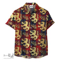 ScotsTee Shop Scottish Thompson 02 Clan Tartan Lion Rampant Hawaiian Shirt