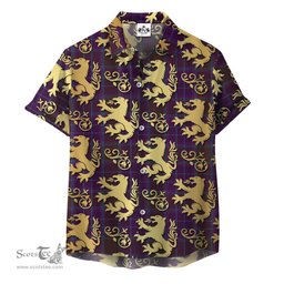 ScotsTee Shop Scottish Phillips Clan Tartan Lion Rampant Hawaiian Shirt
