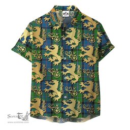 ScotsTee Shop Scottish Stirling Clan Tartan Lion Rampant Hawaiian Shirt