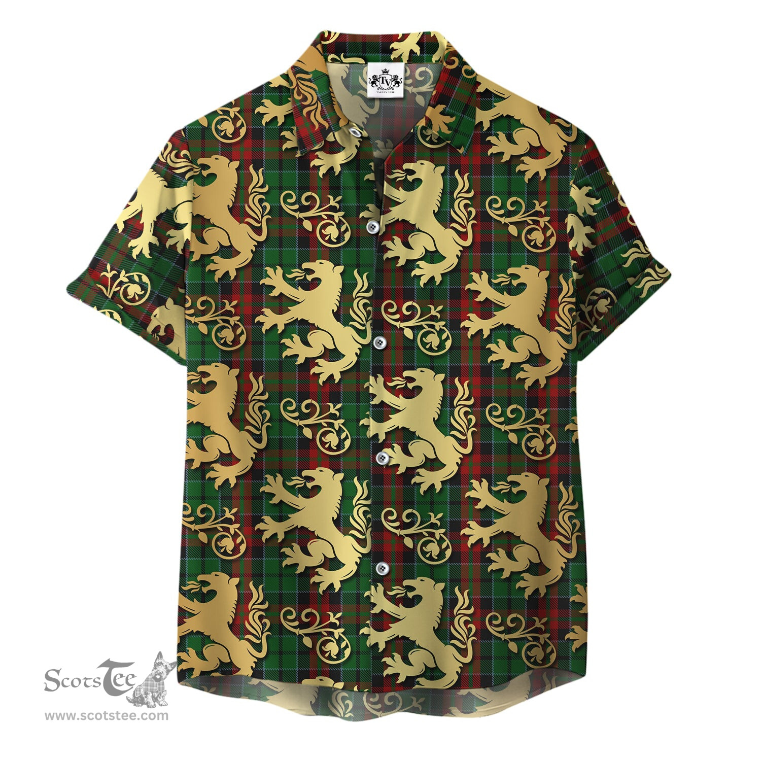ScotsTee Shop Scottish Walker James Clan Tartan Lion Rampant Hawaiian Shirt