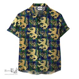 ScotsTee Shop Scottish Miller Clan Tartan Lion Rampant Hawaiian Shirt