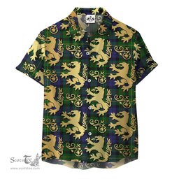 ScotsTee Shop Scottish Rollo Clan Tartan Lion Rampant Hawaiian Shirt
