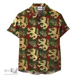ScotsTee Shop Scottish Strange Clan Tartan Lion Rampant Hawaiian Shirt