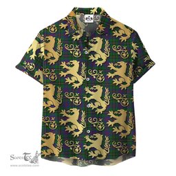 ScotsTee Shop Scottish Wood Clan Tartan Lion Rampant Hawaiian Shirt