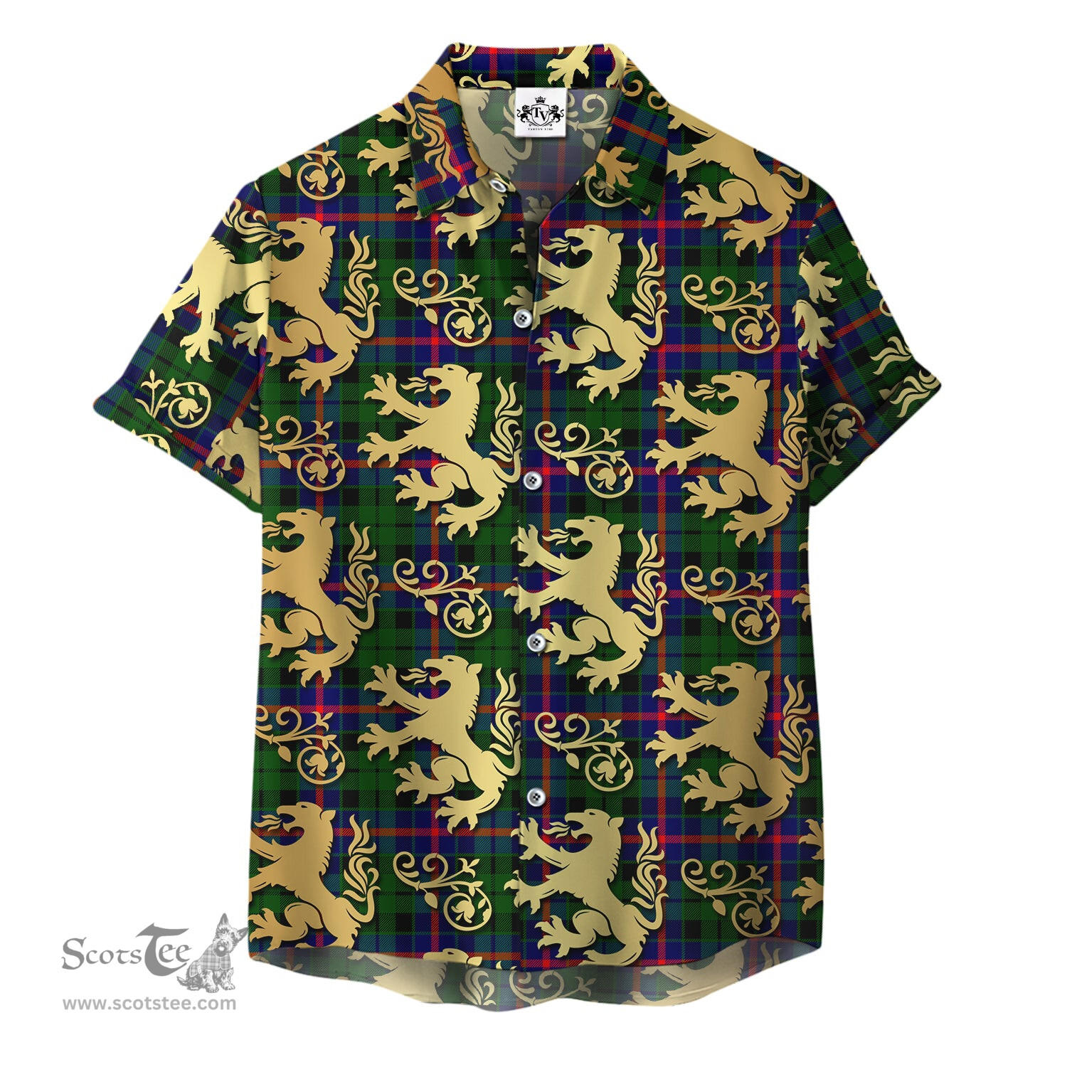 ScotsTee Shop Scottish Morrison Modern Clan Tartan Lion Rampant Hawaiian Shirt